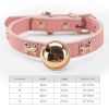 Leather Collar with Bell Charm