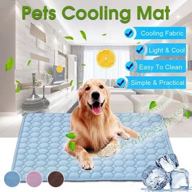 Cooling Summer Mat for Dogs (Color / Size: Mesh Cloth Blue / L 70X55 Cm)