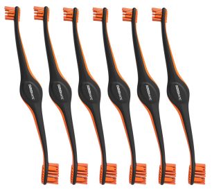 BrushMate Dual-Ended Dog Toothbrush (6-Pack) (Color: Orange)