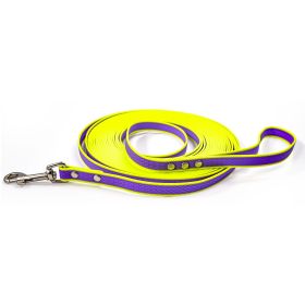 Two-Tone Tangle-Free Training Leash (Color / Size: Purple-Yellow / 10M)