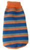 Cable Knit Striped Polo Sweater