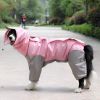 Reflective Waterproof Hooded Dog Raincoat