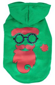 Light-Up Cool Santa Shades Hooded Sweater Costume (size: large)