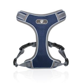 Breathable Mesh Harness with Reflective Trim (Colour / Specification (L * W): Dark Blue / M (12-32 Kg))