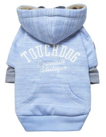 Hampton Beach Sand-Blasted Cotton Hoodie (Color / Size: Blue / Large)