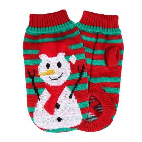 Holiday Turtleneck Sweater in Snowman or Furball Stripes (Type / Size: Snowman / S)