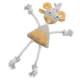 Eco-Friendly Jute Mannequin Toy – Sustainable Squeaky Fun (Option: Yellow)