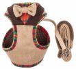 Plaid Bowtie Harness & Leash Set
