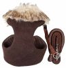 Faux-Fur Collar Harness & Leash Set