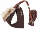 Faux-Fur Collar Harness & Leash Set
