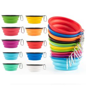 Collapsible Silicone Travel Bowl (Color / Size: Pink / 1000Ml)