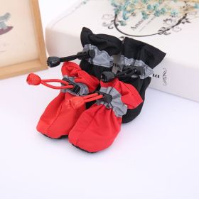 Anti-Slip Waterproof Paw Boots (Color / Size: Black / 2)