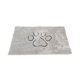 Dirty Dog Door Mat in Mocha Brown (Color / Size: Silver Grey / Large)