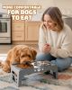 Adjustable Elevated Dog Bowl Set with Non-Slip Mat
