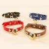 Leather Collar with Bell Charm