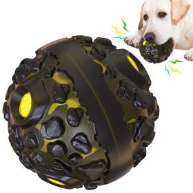 Giggle Squeaker Ball for Small & Medium Dogs (Color / Ships From: Black Yellow / China)