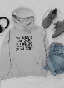She Believed She Could But Her Dog Was Asleep On Her Lap Hoo (Size / Color: Xxx-Large / Athletic Heather)