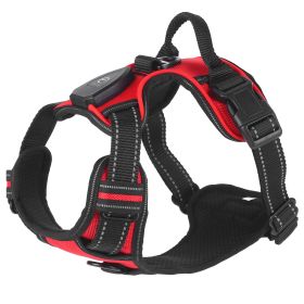 Rechargeable LED Light-Up No-Pull Harness (Color / Size: Red / L)