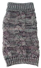 Royal Bark Cable Knit Designer Dog Sweater (size: small)