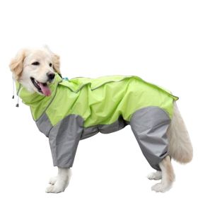 Reflective Waterproof Hooded Dog Raincoat (Colour / Size: Blue / 22)