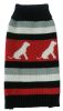 Striped Ribbed Turtleneck Dog Sweater