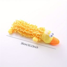 Squeaky Plush Animal Chew Toy (Model: Yellow Duck)
