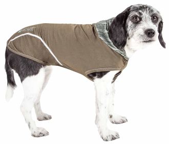 4-Way Stretch Sleeveless Performance Hoodie for Dogs (Color / Size: Green / Large)