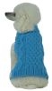 Swivel-Swirl Cable Knit Designer Dog Sweater