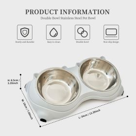 Macaron Dual Stainless Steel Bowl Set (Color: Gray)