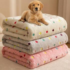 Cozy Paw-Print Fleece Blankets, Set of 3 (size: Adorable Dots  30X20 In)