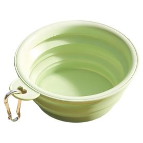 Foldable Travel Bowl for Dogs, 350ml (Color: Green)