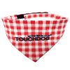 Plaid Print Velcro Bandana