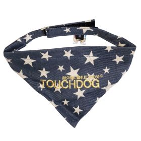 Bad-to-the-Bone Star Print Velcro Bandana (Color / Size: Blue / Small)