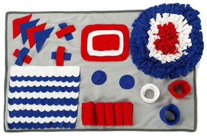 Snuffle Mat for Slow Feeding & Enrichment (Color: Grey / Red / Blue)