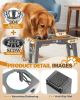 Adjustable Elevated Dog Bowl Set with Non-Slip Mat