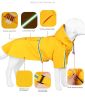 Hooded Dog Raincoat with Reflective Trim