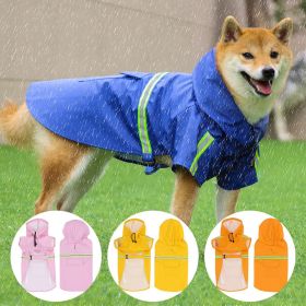 Waterproof Reflective Dog Raincoat (Colour / Size: Pink / M)