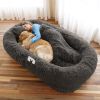 Oversized Faux Fur Cuddle Bed for You and Your Pup