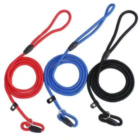 Adjustable Slip Rope Leash for Everyday Walks (Color / Size: Red / M - Diameter 0.8Cm)