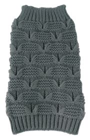 Butterfly-Stitch Cable Knit Turtleneck Sweater (size: small)