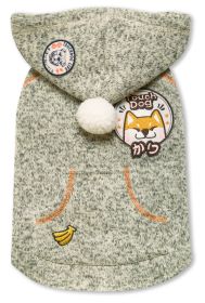 Hippie Pompom Sleeveless Hooded Sweater (Color / Size: Olive Green / Small)