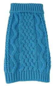 Swivel-Swirl Cable Knit Designer Dog Sweater (size: large)