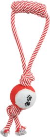 Pull-Away Rope and Tennis Ball Toy (Option: Red)