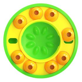 Rotating Wheel Puzzle Slow Feeder Bowl (Color: Green)