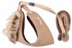 Faux-Fur Collar Harness & Leash Set