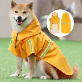 Hooded Dog Raincoat with Reflective Trim (Colour / Size: Orange / Xl (5-9 Kg))