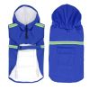 Hooded Dog Raincoat with Reflective Trim