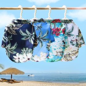 Tropical Print Summer Shirt for Small Dogs (Colour / Size: Coconut Shirt Sky Blue / Xs (About 2-3 Kg Pet))
