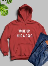 Wake Up & Hug a Dog Hoodie (Color / Size: Mauve / Xxx-Large)