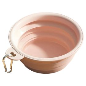 Foldable Travel Bowl for Dogs, 350ml (Color: Pink)